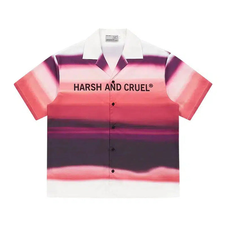 Rendering Color Printin Button-Up Shirt