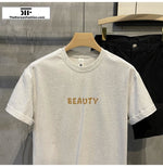 Retro Back Print Round Neck T-shirt