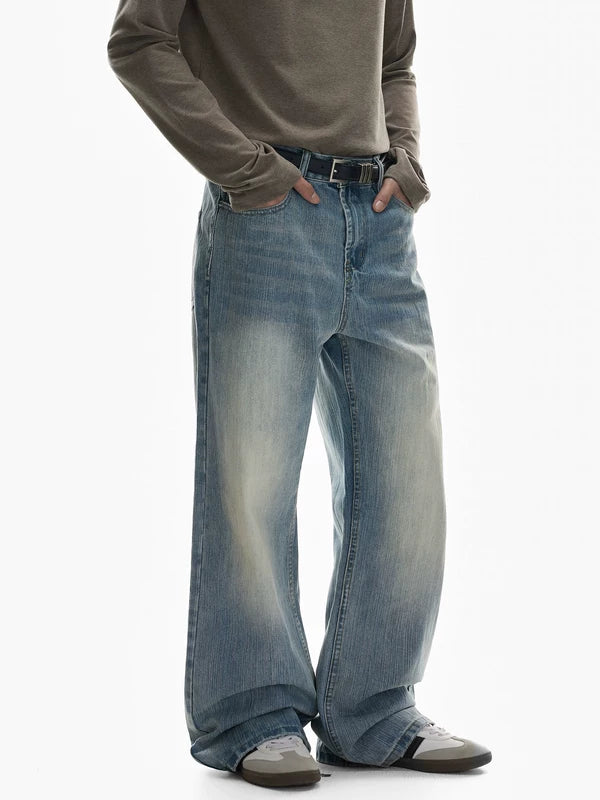 Wide Leg Loose Fit Denim Pants 2