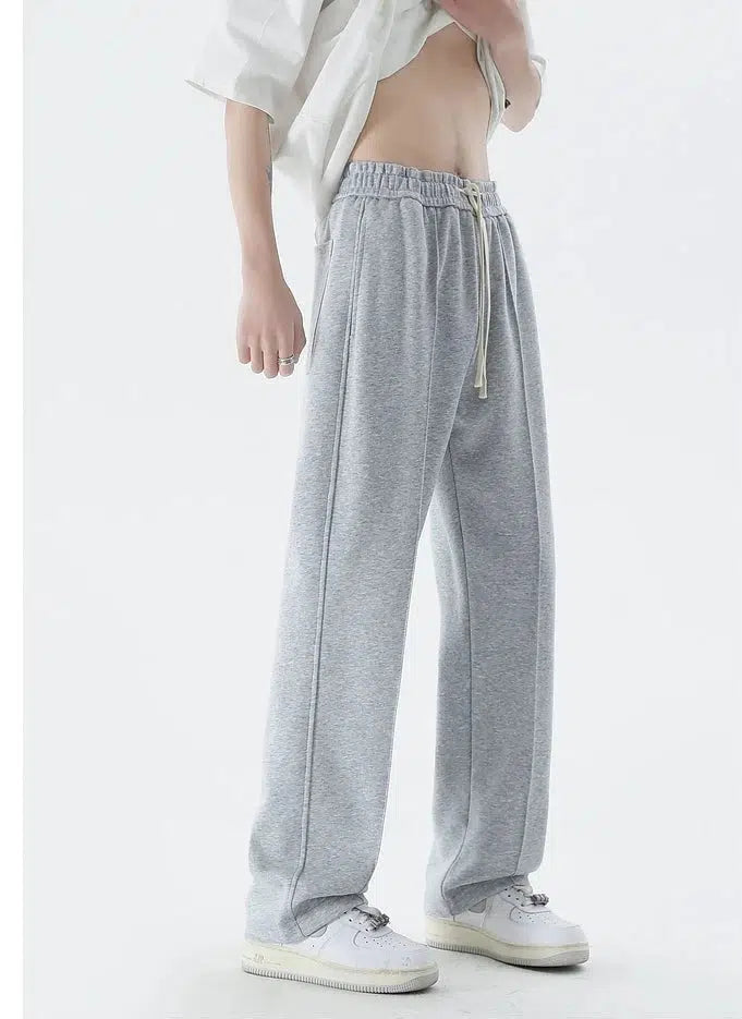 Retro Basic Drape Straight Sport Pants