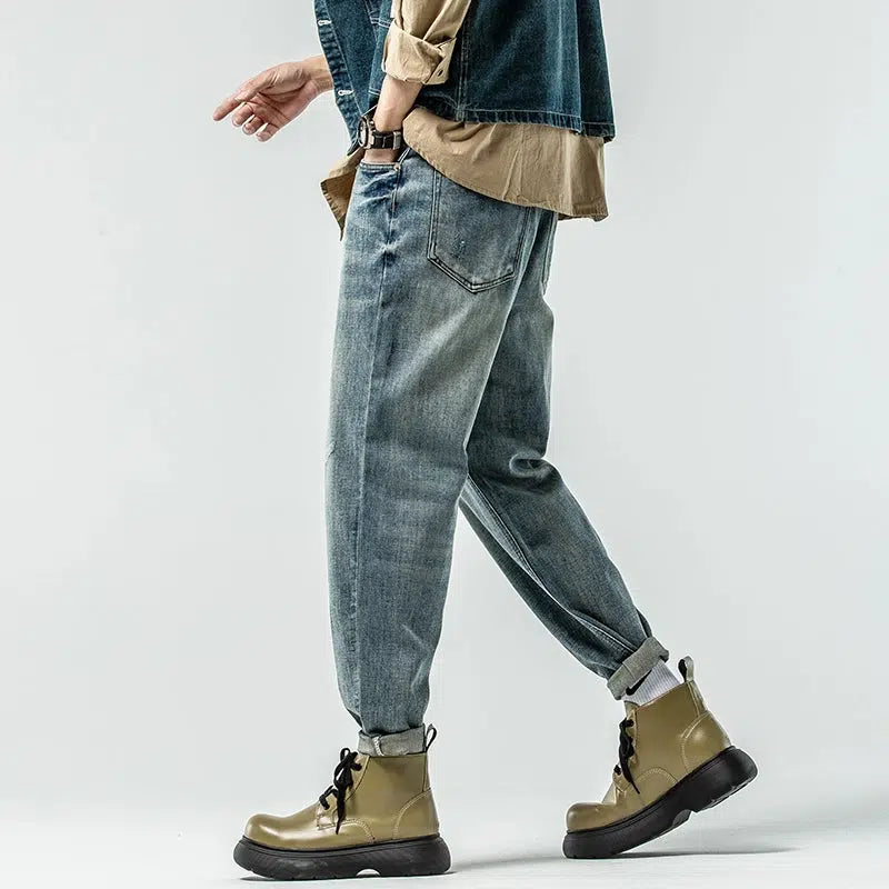 Retro Blue Slim Fit Jeans