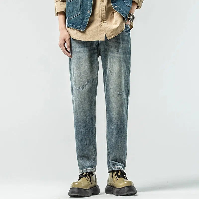 Retro Blue Slim Fit Jeans