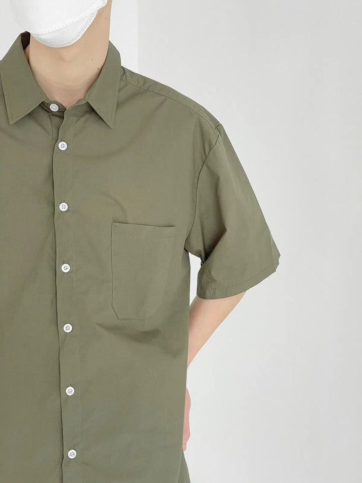 Retro Casual Mid-sleeve Shirt