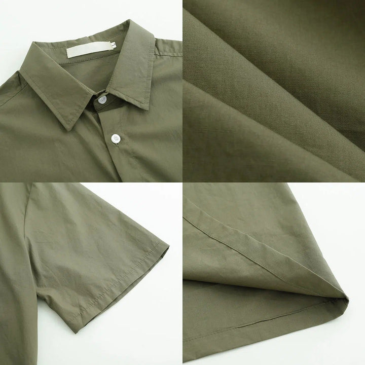 Retro Casual Mid-sleeve Shirt