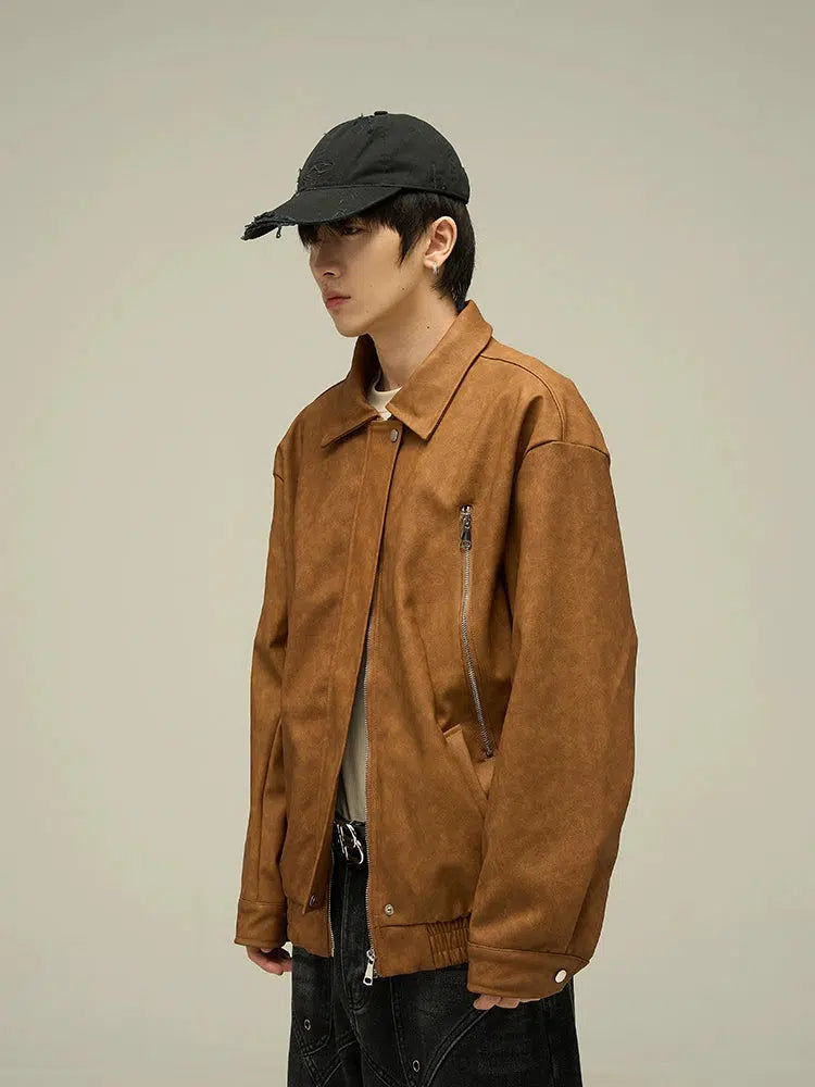 Retro Casual PU Leather Jacket