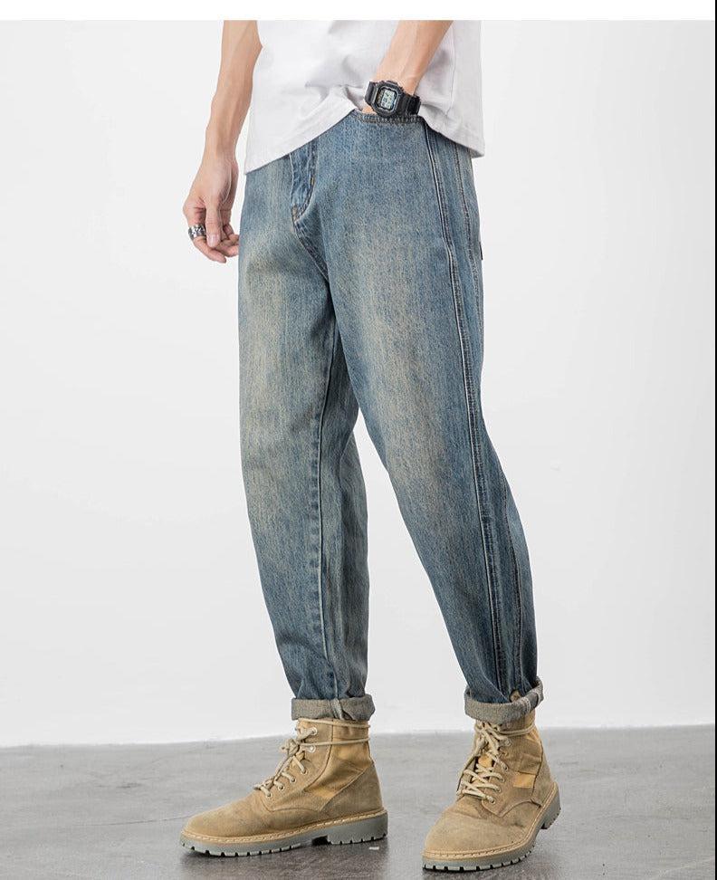 Retro Casual Straight Jeans