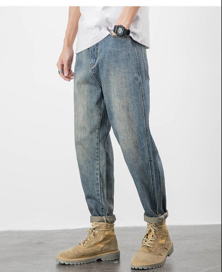 Retro Casual Straight Jeans