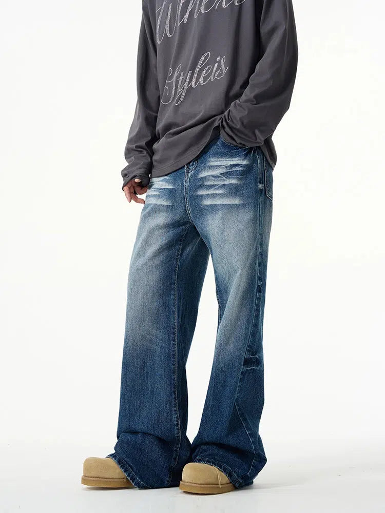 Retro Cat Whisker Flared Jeans