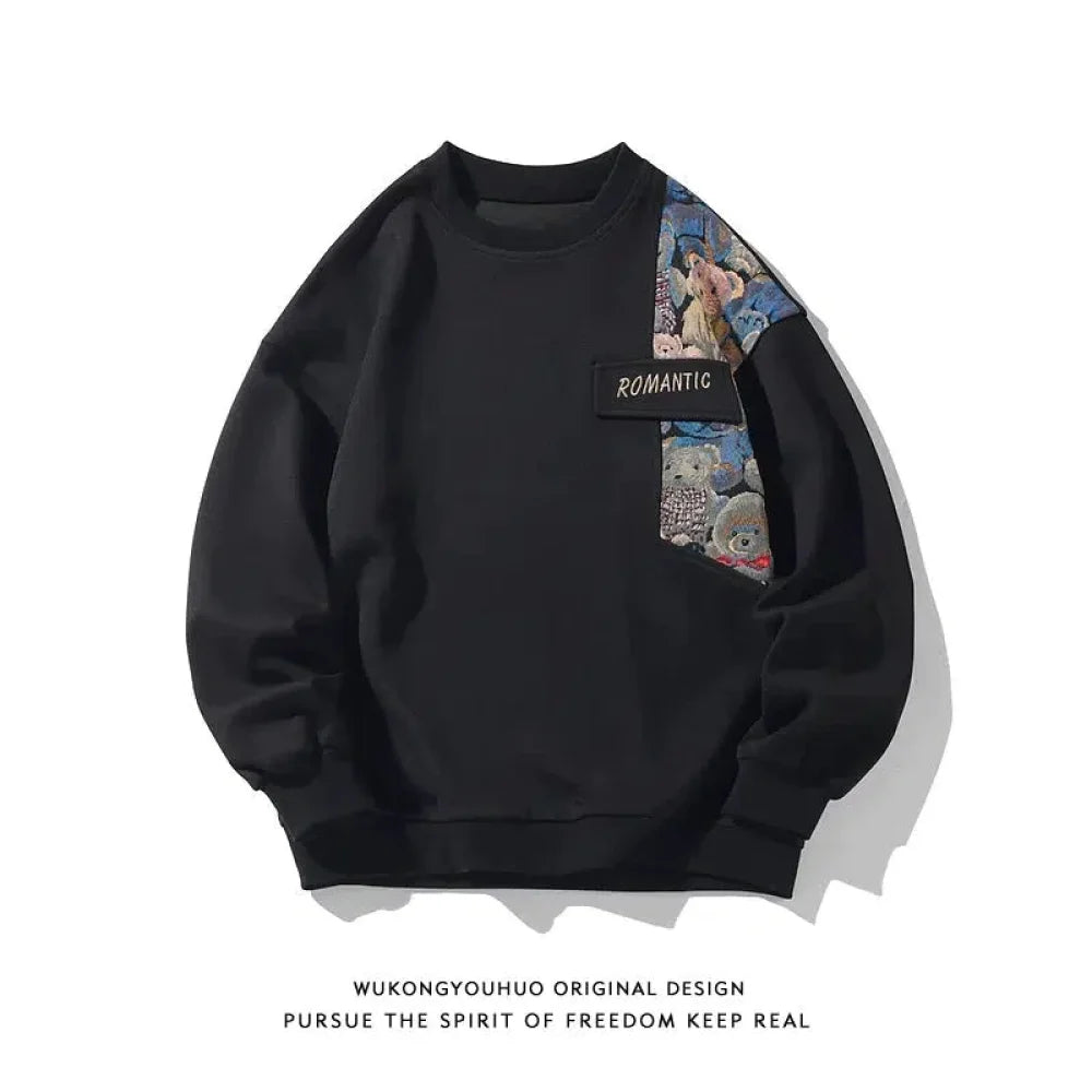 Retro Contrasting Sweatshirts