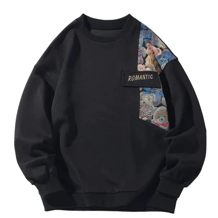 Retro Contrasting Sweatshirts