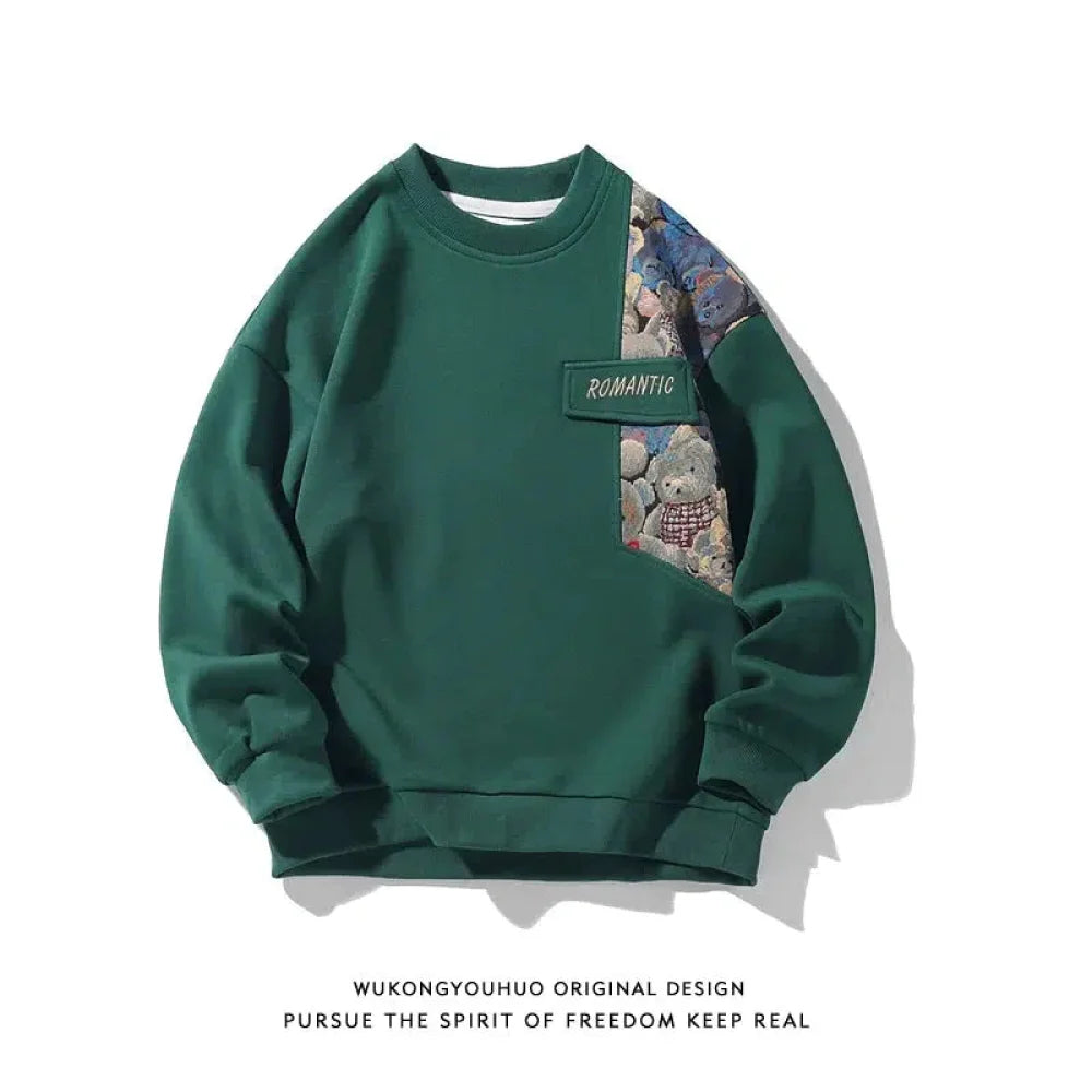 Retro Contrasting Sweatshirts