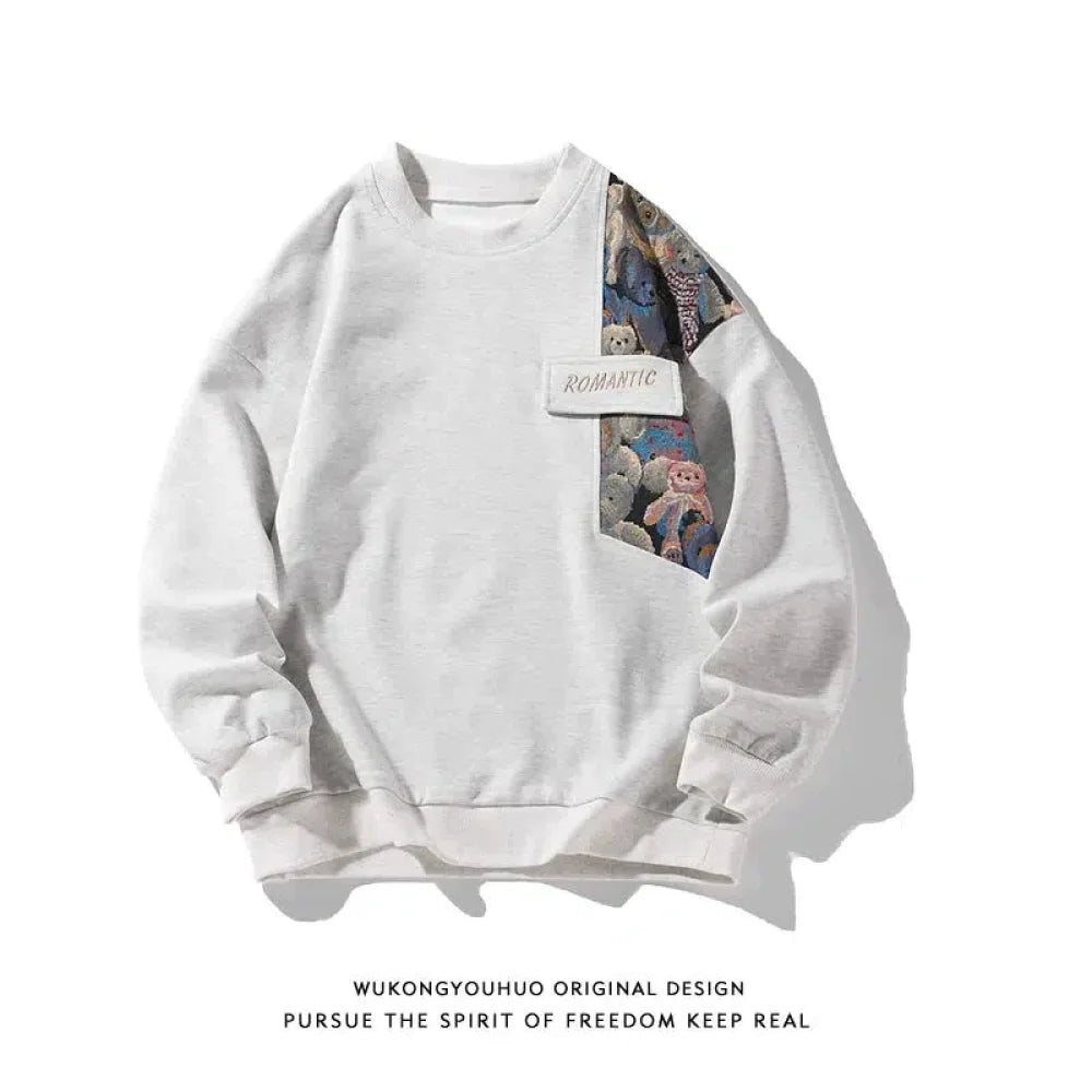 Retro Contrasting Sweatshirts
