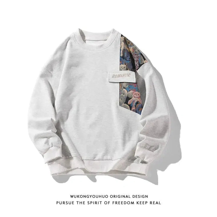 Retro Contrasting Sweatshirts