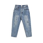 Retro Distressed Ripped Jeans