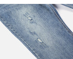 Retro Distressed Ripped Jeans