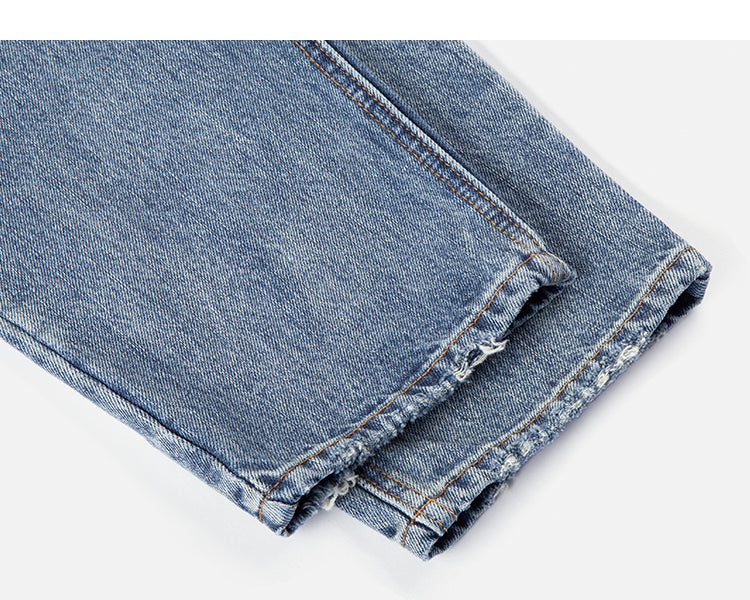 Retro Distressed Ripped Jeans