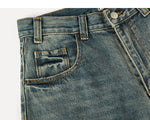 Retro Distressed Ripped Jeans