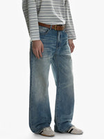 Distressed Wide Leg Flare Jeans Pants 2