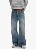 Distressed Wide Leg Flare Jeans Pants 3