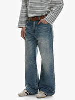 Distressed Wide Leg Flare Jeans Pants 4