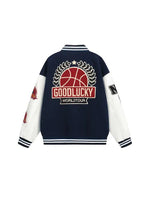 Retro Embroidered Letter Baseball Jackets