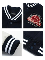 Retro Embroidered Letter Baseball Jackets