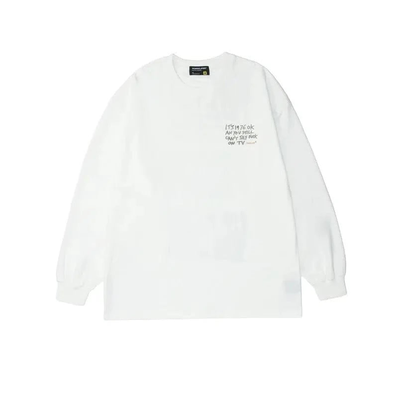 Retro Fun Printed Casual Sweatshirt