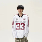 Retro Jersey Graphic Long Sleeve Pullover