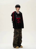 Retro Jersey Graphic Long Sleeve Pullover