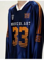 Retro Jersey Graphic Long Sleeve Pullover