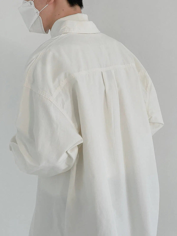 Retro Long-sleeved Lapel Shirt