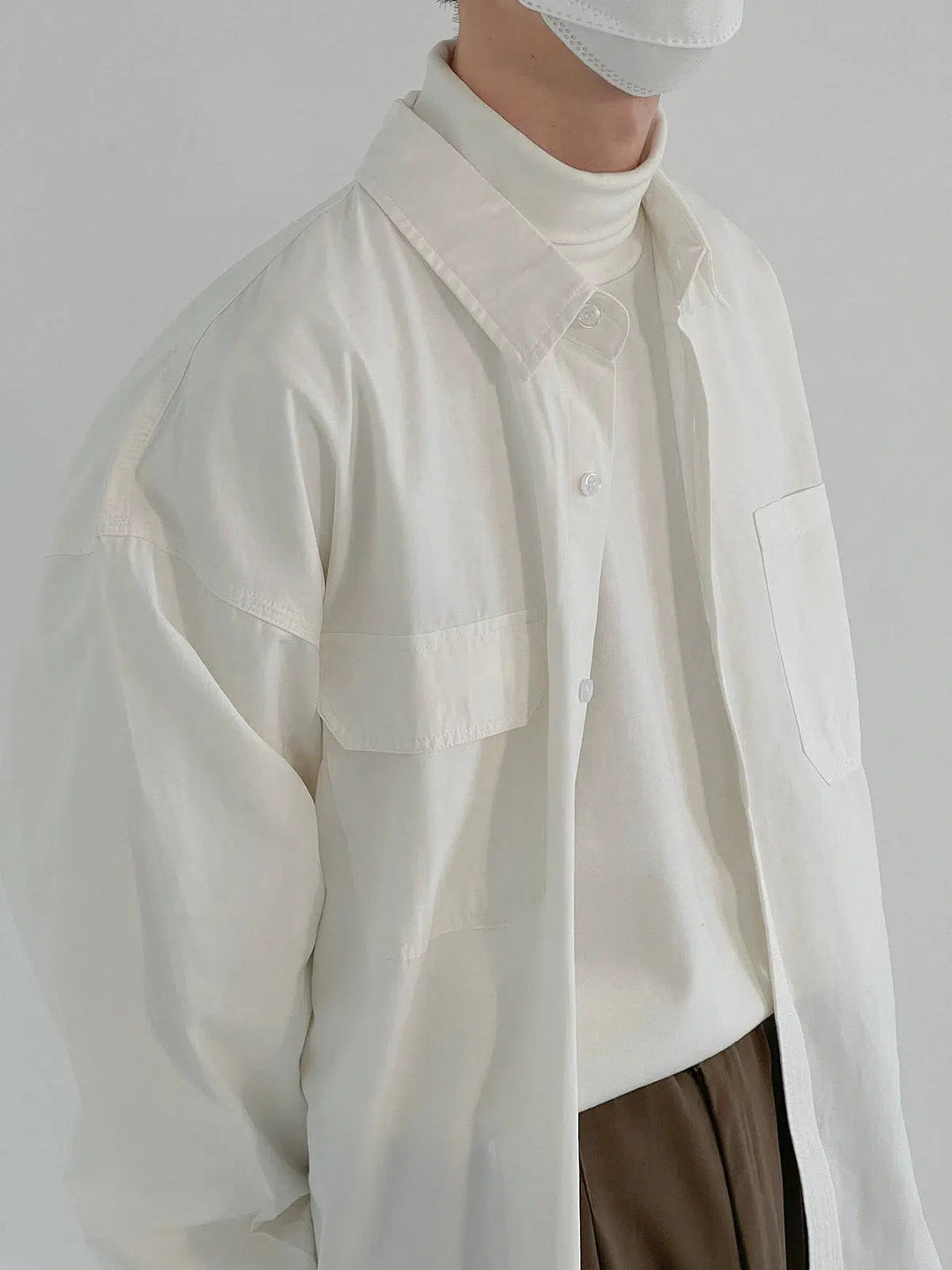 Retro Long-sleeved Lapel Shirt