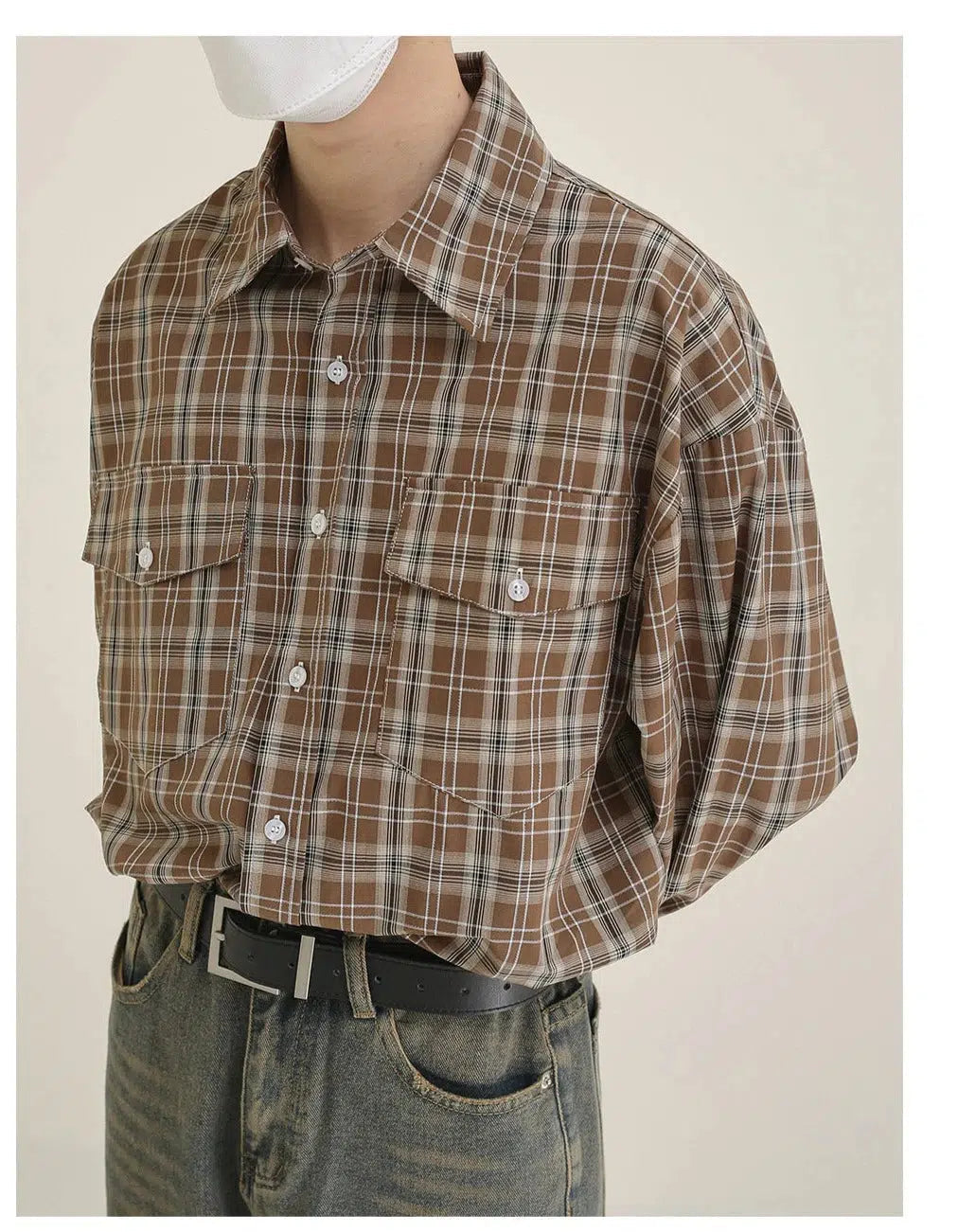 Retro Long-sleeved Plaid Shirt
