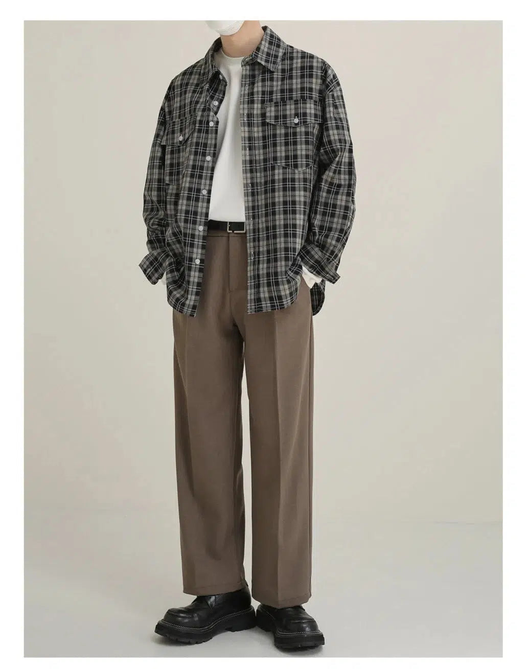 Retro Long-sleeved Plaid Shirt