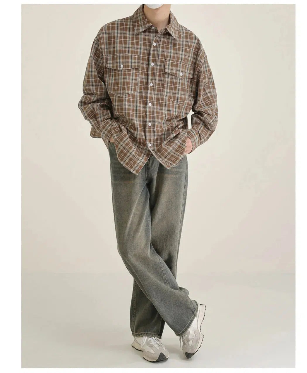 Retro Long-sleeved Plaid Shirt