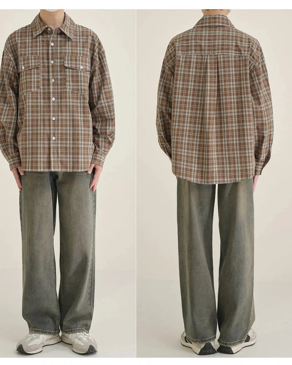 Retro Long-sleeved Plaid Shirt