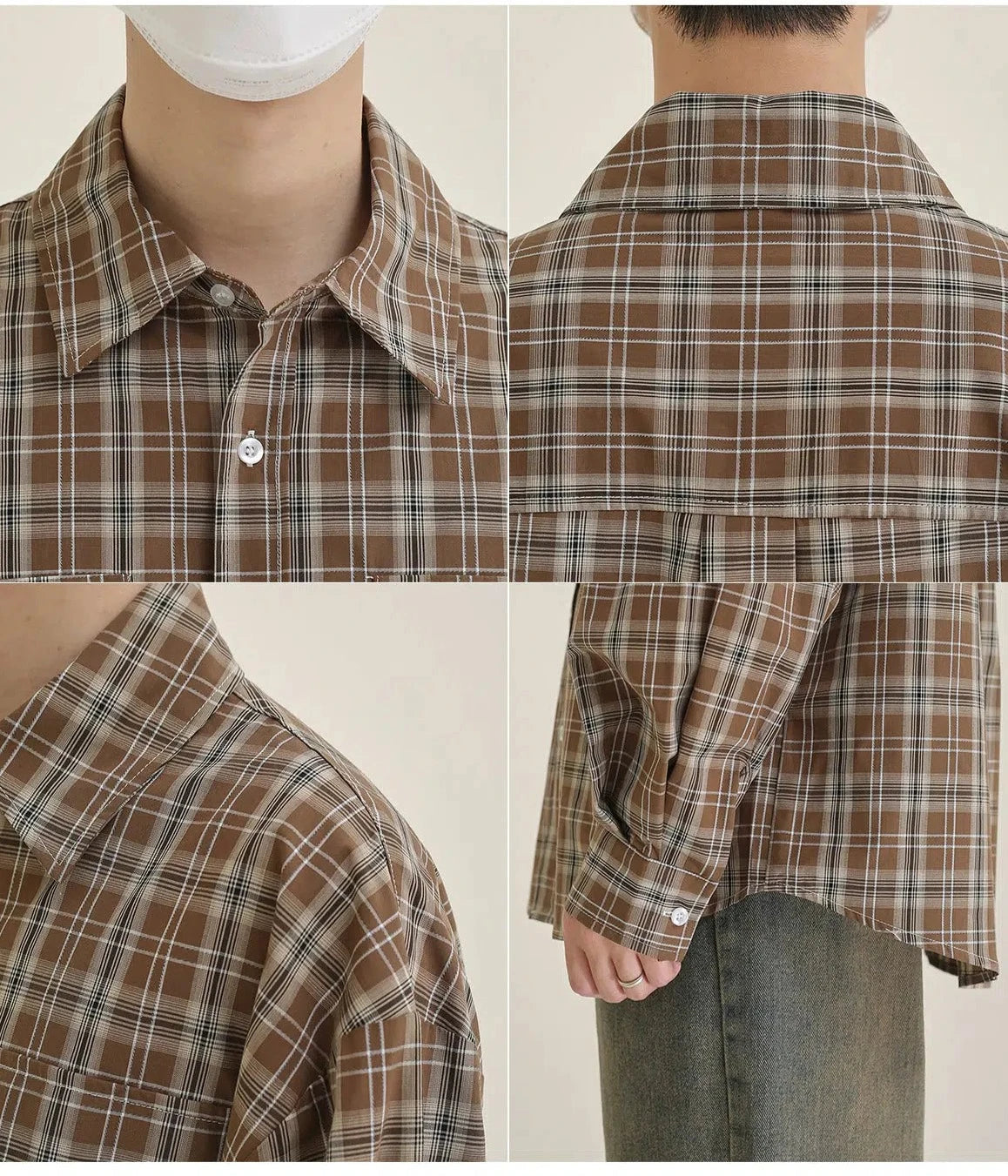 Retro Long-sleeved Plaid Shirt