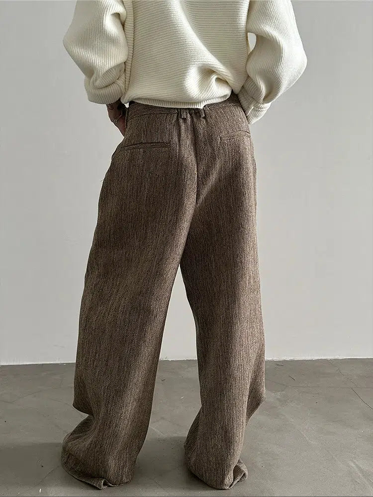 Retro Loose Fit Wide-leg Pants