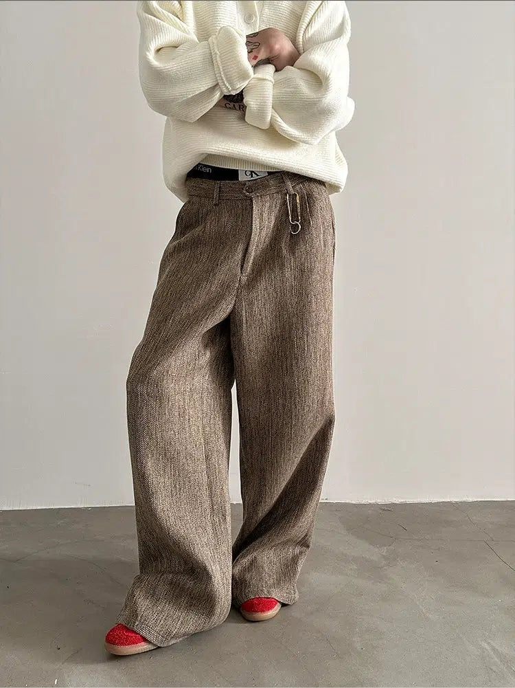 Retro Loose Fit Wide-leg Pants