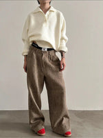 Retro Loose Fit Wide-leg Pants