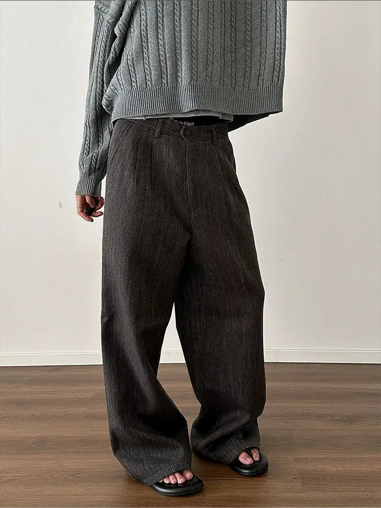 Retro Loose Fit Wide-leg Pants