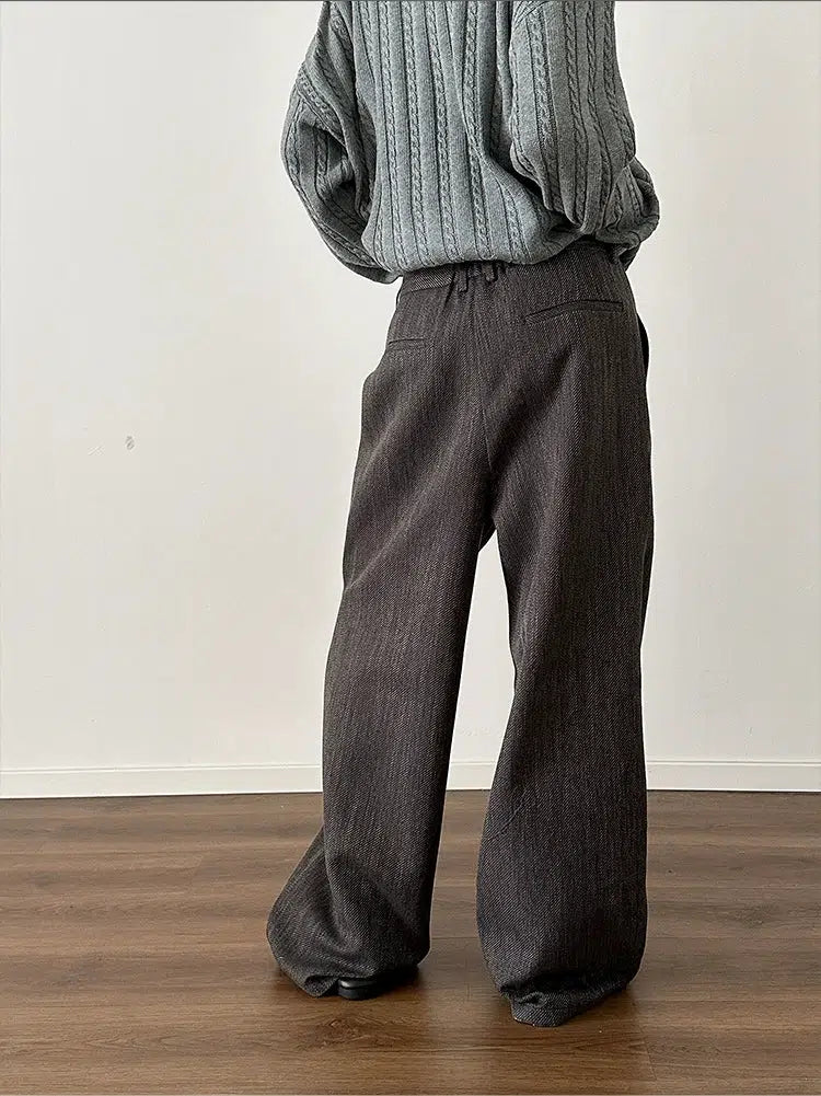 Retro Loose Fit Wide-leg Pants