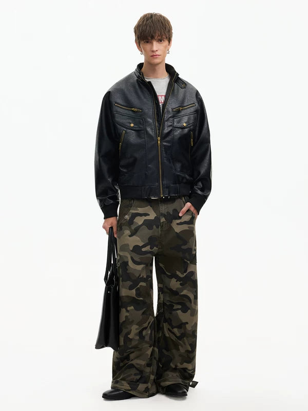 Retro PU Leather Motorcycle Jacket 5