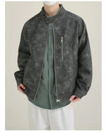 Retro Matte Leather Rivet Jacket