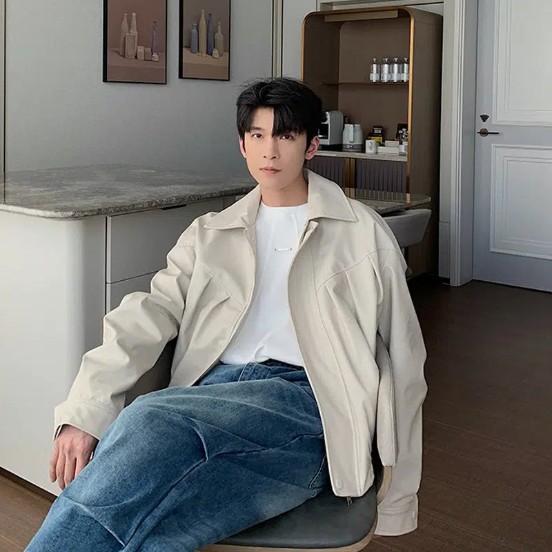 Retro Motorcycle Leather Jacket