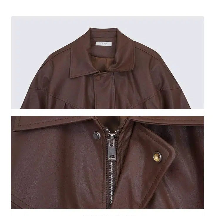 Retro Motorcycle Leather Jacket