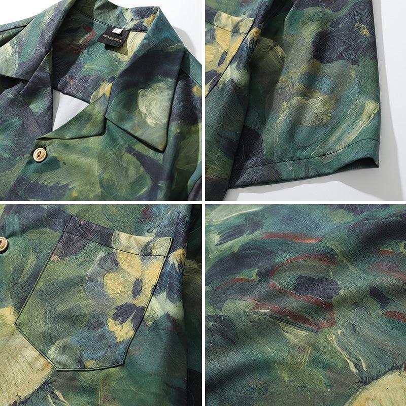 Retro Oil Painting Short-sleeved Shirt