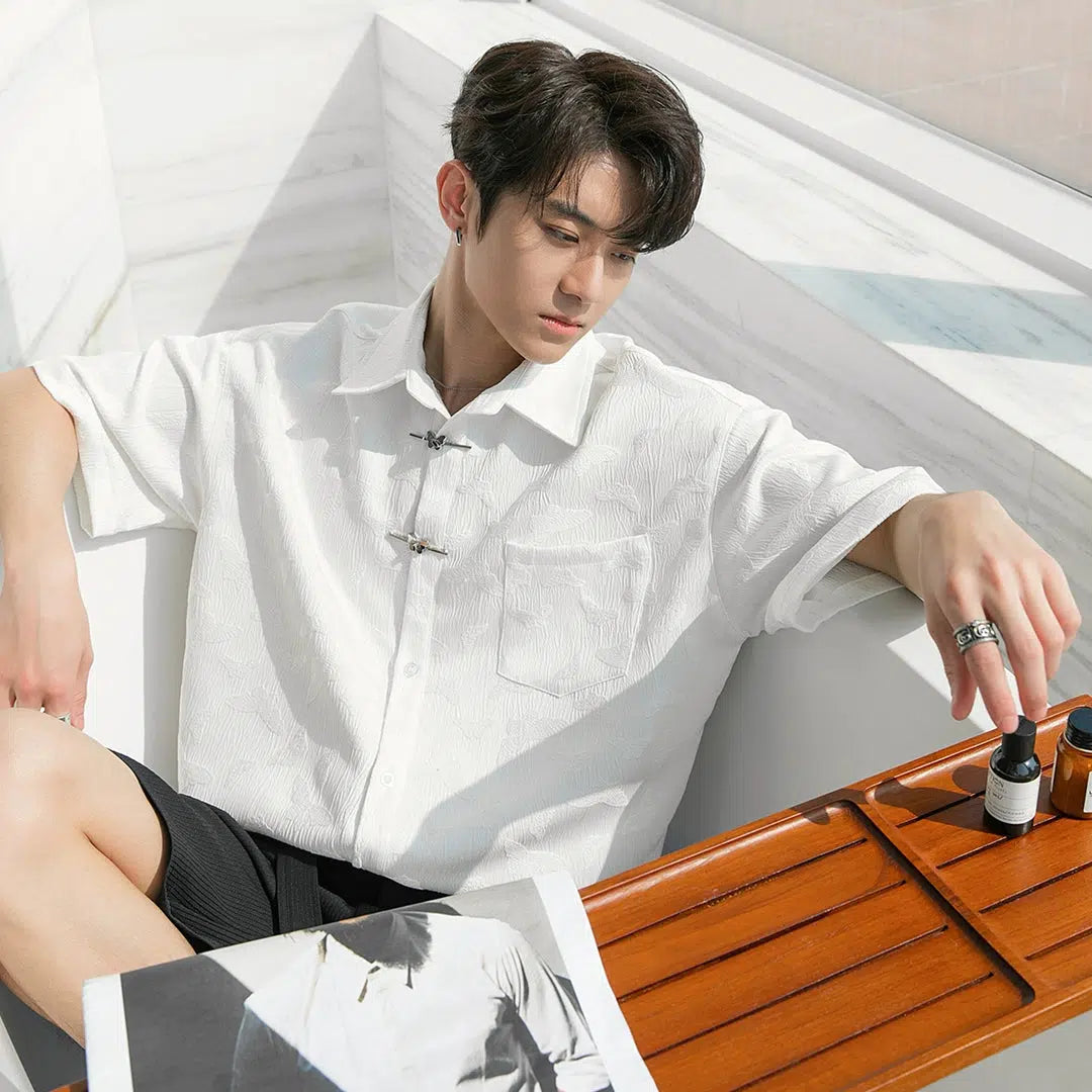 Retro Pattern Short-sleeved Shirt