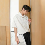 Retro Pattern Short-sleeved Shirt