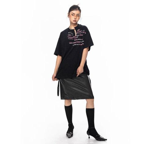 Retro Pin Crew Neck T-shirt